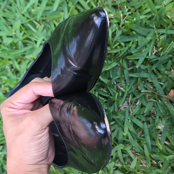 Liviana Conti Black Ballerine Leather Flats Size 41 - Picture 5 of 11